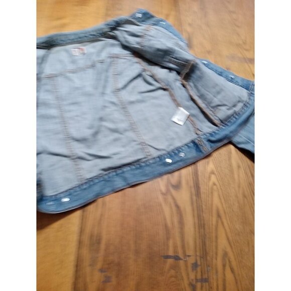 OLD NAVY Denim Jacket Jeans Womens MEDIUM Denim BLUE Preowned Summer Spring - Picture 7 of 12